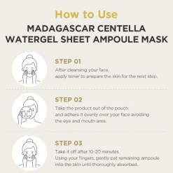 Madagascar Centella Watergel Sheet Ampoule Mask